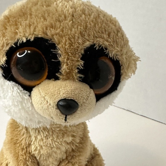 Ty Beanie Boo Rebel 2011 Meerkat 6" Big Brown Eyes Stuffed Animal Huggable Plush - Picture 2 of 13